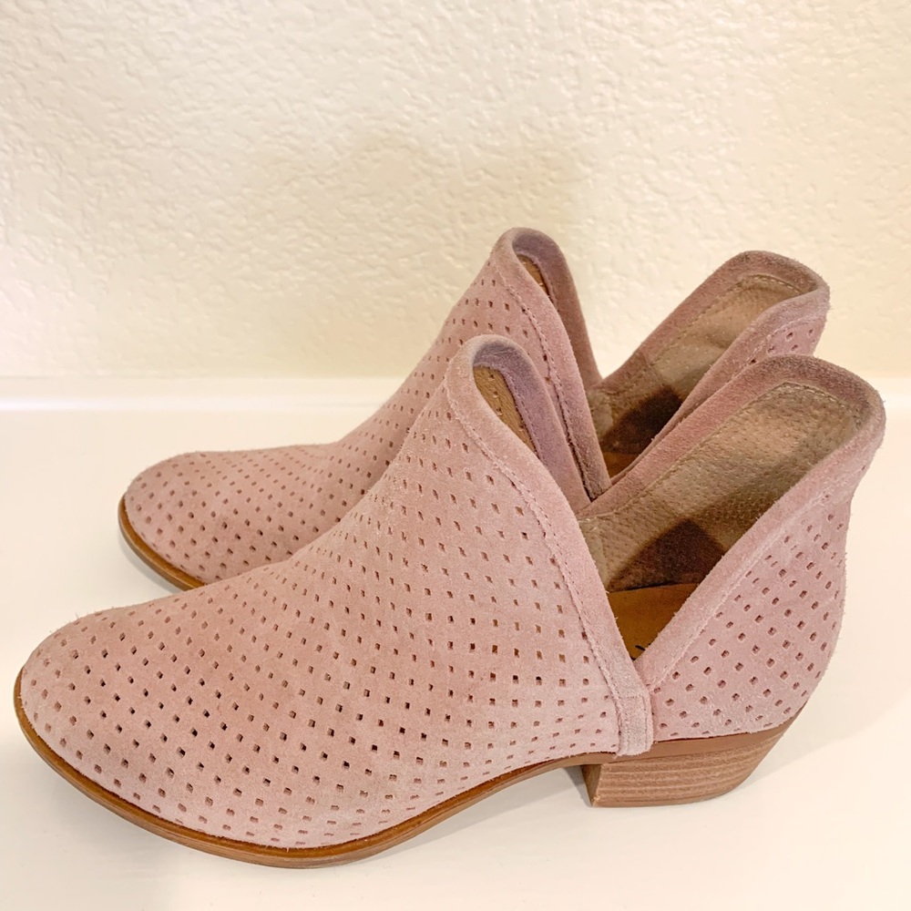 Lucky Brand Pink Suede Booties